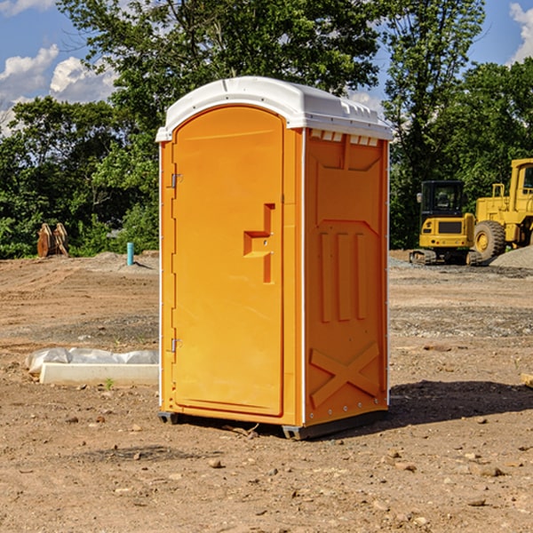 how often are the portable restrooms cleaned and serviced during a rental period in Adkins TX